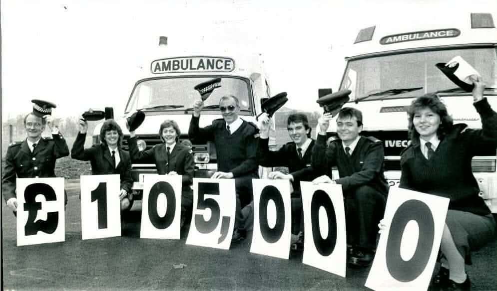Calvin, 3rd from right, and colleagues from 1986