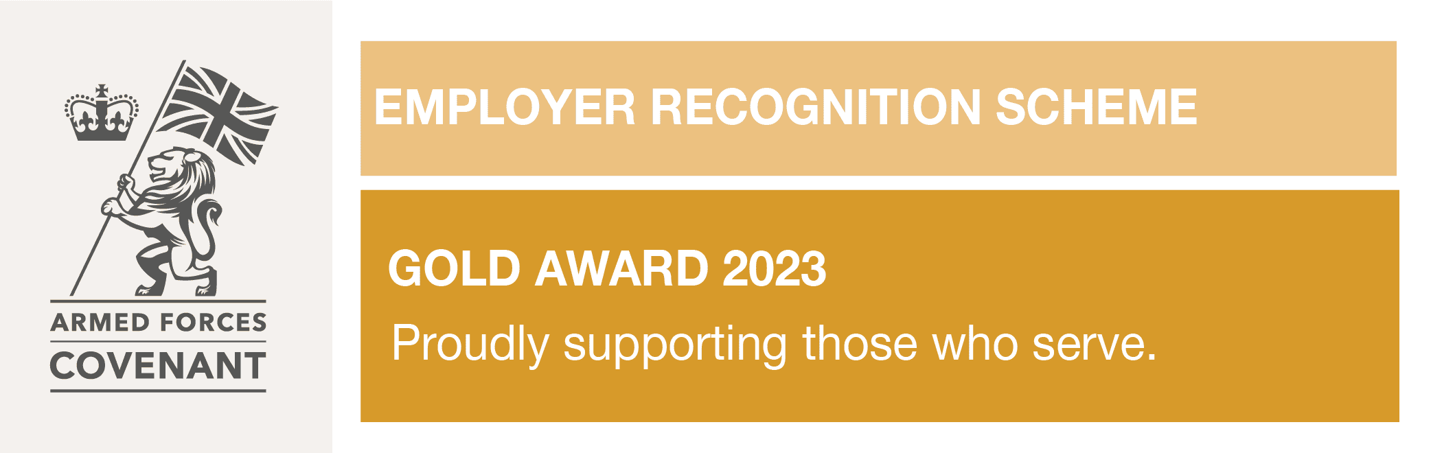 Employee recognition scheme gold award logo