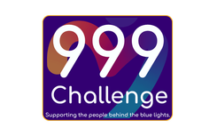 Text read: 999 Challenge. Supporting the people behind the blue lights.