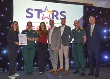 The Advanced Practice (Urgent Care) winning the Excellence in Innovation Award at the Stars of EEAST Awards held in Cambridge.