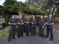 Community First Responders from the Danbury in uniform with King's Coronation Medals and Coins