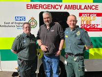 Paramedic Claire Dunham, Seb Hankinson and Emergency Care Assistant Dominic Minett 