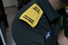 Photo of an epaulette on a paramedic's shoulder saying 'Advanced Paramedic'