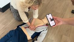 CPR is provided with video assistance from a remote paramedic