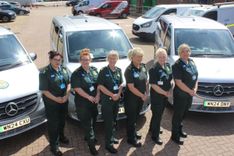 Photo of members of EEAST’s mental health team and mental health vehicles